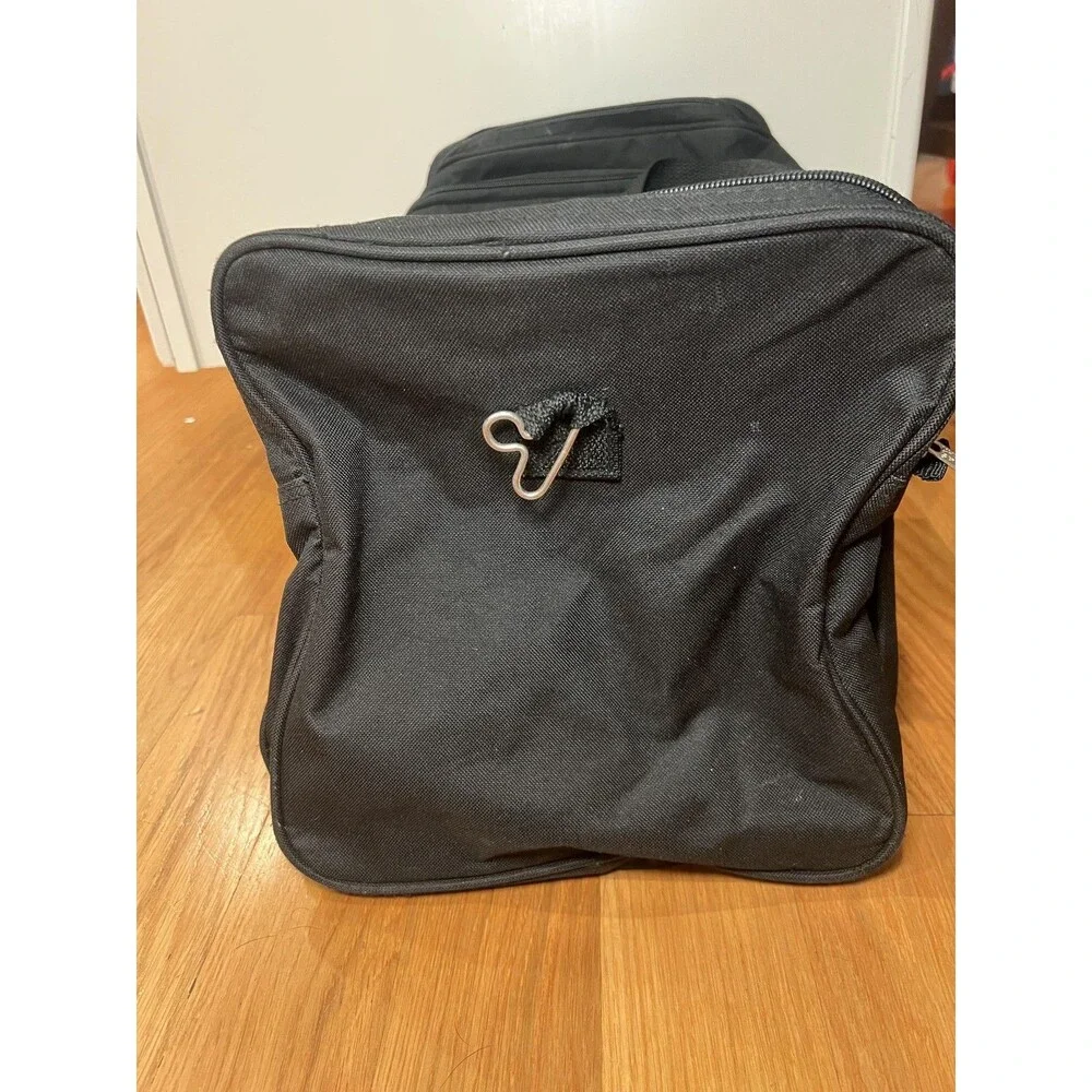 Charlie Sports Black Duffel Bag Gym Travel Bag Multiple Pockets 18x9 Inches